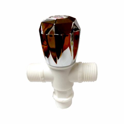 Llave de Arresto Doble Tipo T PVC Rosca