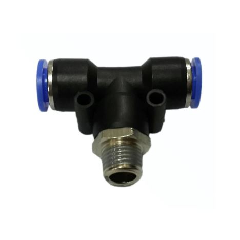 Tee Manguera Prestolook Macho NPT 1/4 x 1/4