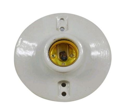 Receptaculo Porcelana Blanco 4" E-27 Generico