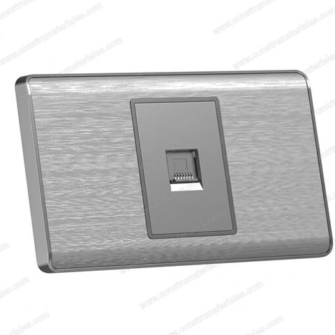 Toma de Red Rj45 Elite para Empotrar Plata Lumistar