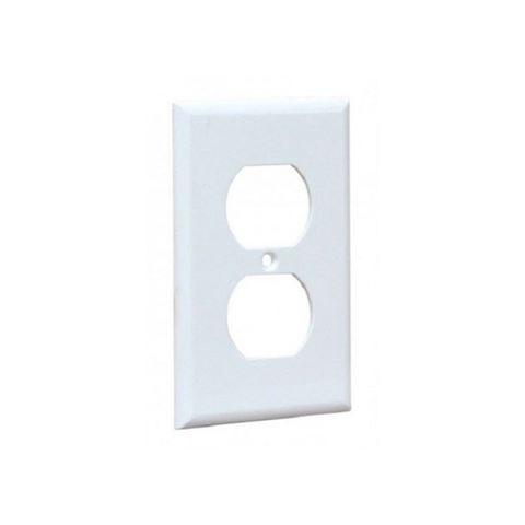 Tapa para Toma Doble 270 con Tornillo Blanca