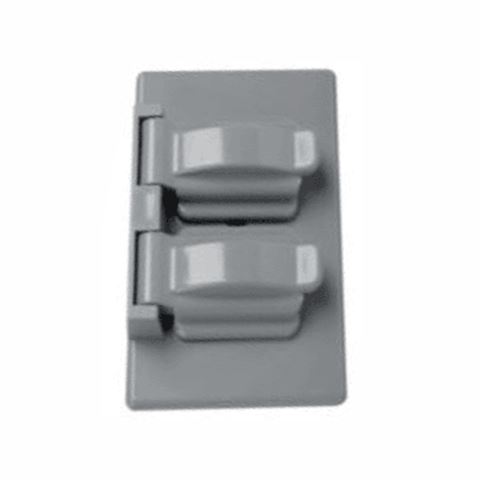 Tapa Plastica Doble para Interperie Gris Plomo