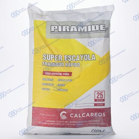 Yeso Piramide Super Escayola Extra Blanco Saco 25Kg