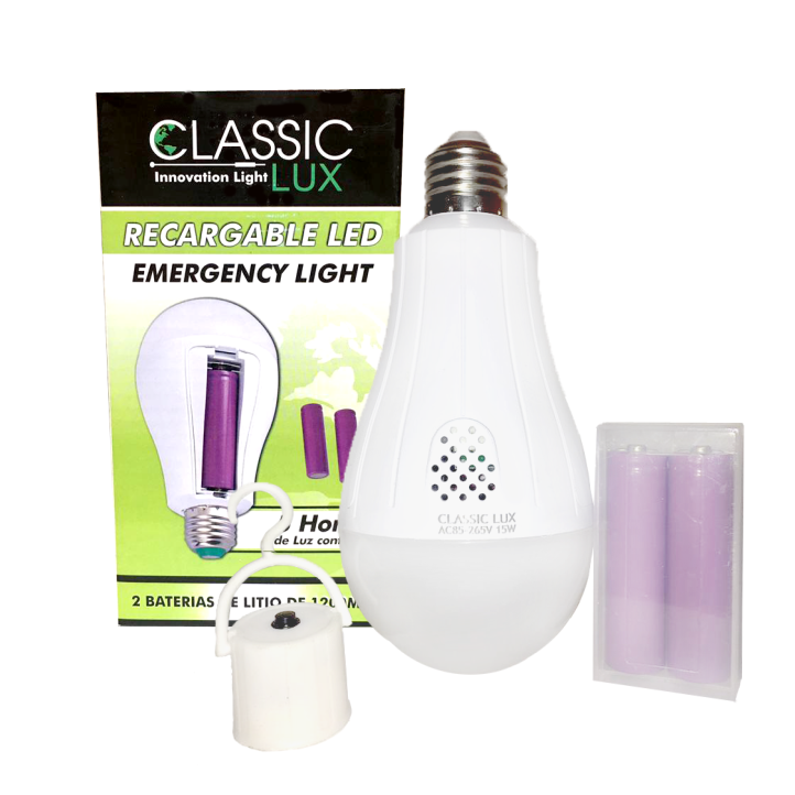 Bombillo Led de Emergencia 15W 5 Hrs de Luz