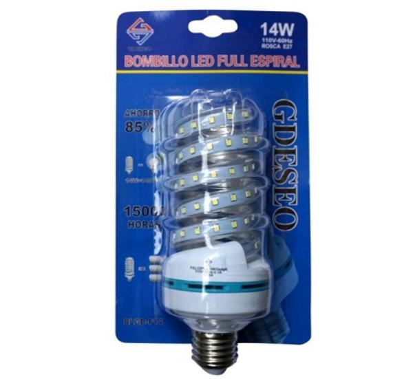 Bombillo Led Full Espiral 14W E27 Gdeseo