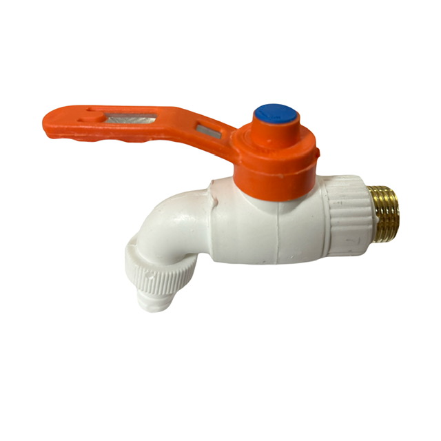 Llave de Chorro Plastica 3/4"Conector Bronce 1/2" Metales Aleados