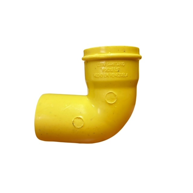 Codo 50Mm 2P X 90° Aguas Negras Amarillo Generico