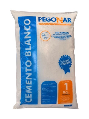 Cemento Blanco 1Kg Pegonar