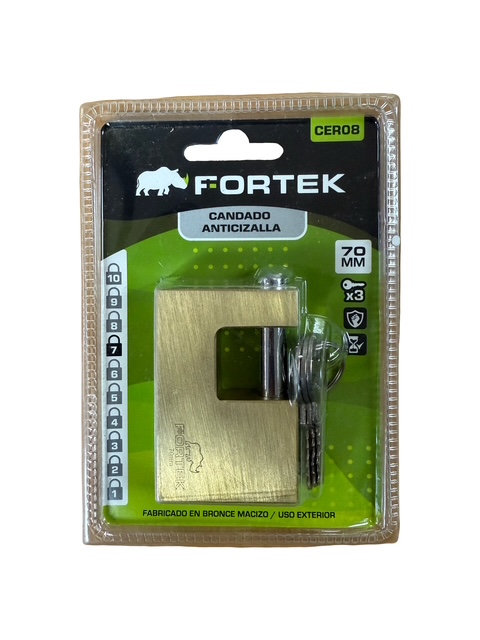 Candado Anticizalla Bronce 70Mm Fortek