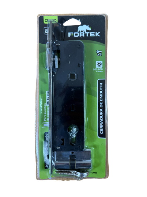 Cerradura de Embutir 35Mm Cromada Fortek