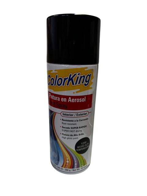 Pintura Aerosol Negro Mate Colorking 400Ml