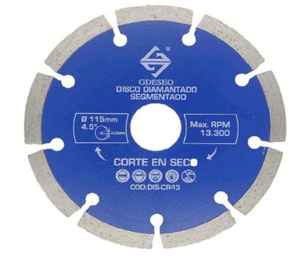 Disco Diamantado Segmentado 4-1/2" Gdeseo