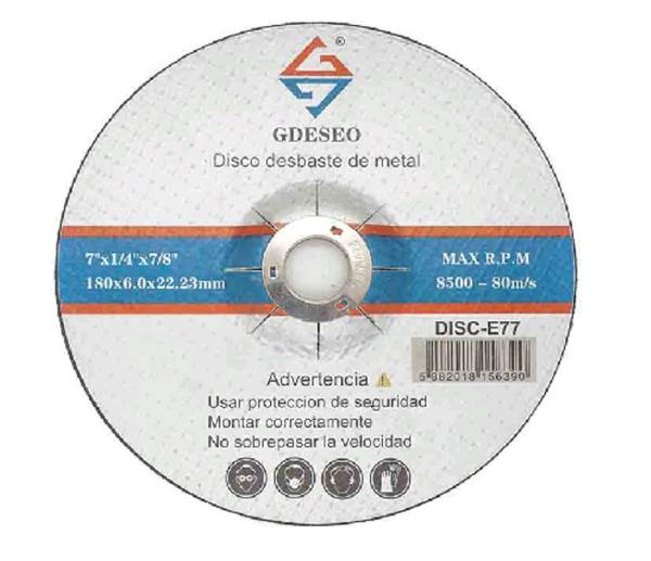 Disco Desbaste de Metal 7"X6.0Mmx7/8" Gdeseo