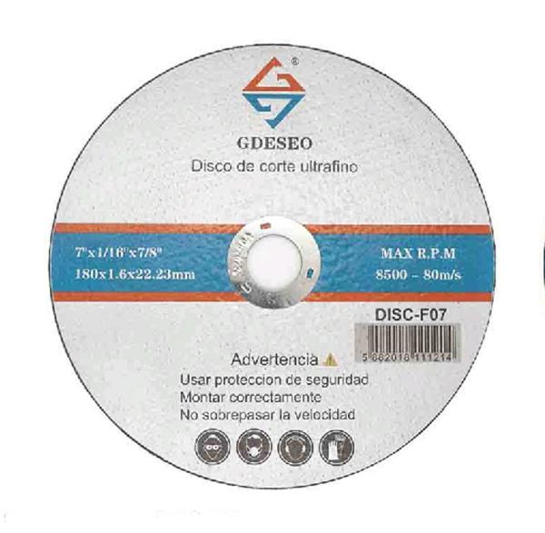 Disco Corte Ultrafino 7"X1.6Mmx7/8" Gdeseo
