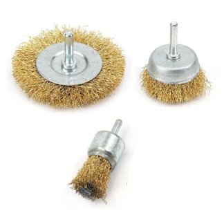 Cepillo Copa y Brocha para Taladro 3 Pzs Security