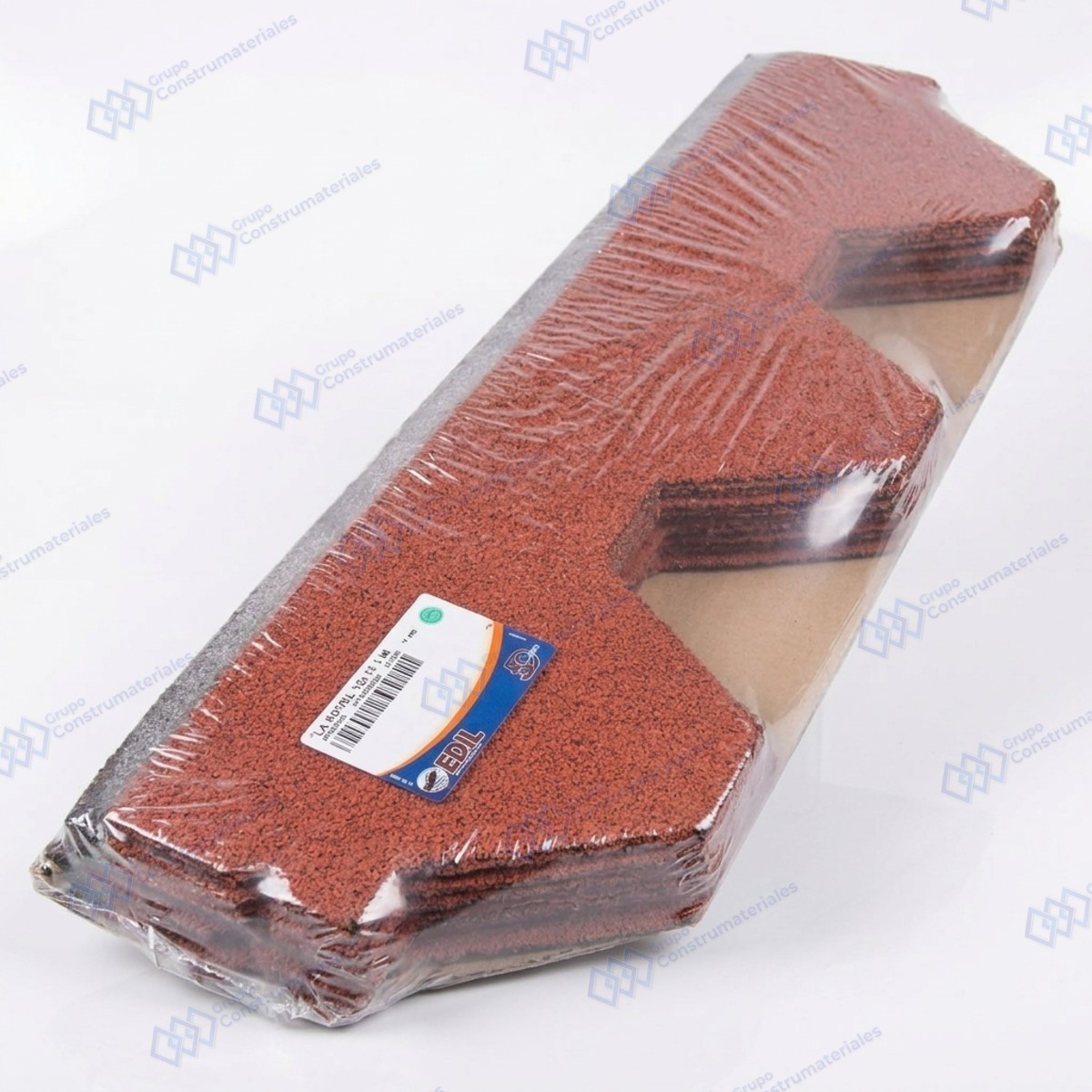 Teja Hexagonal Roja 3Mm Paquete Edil