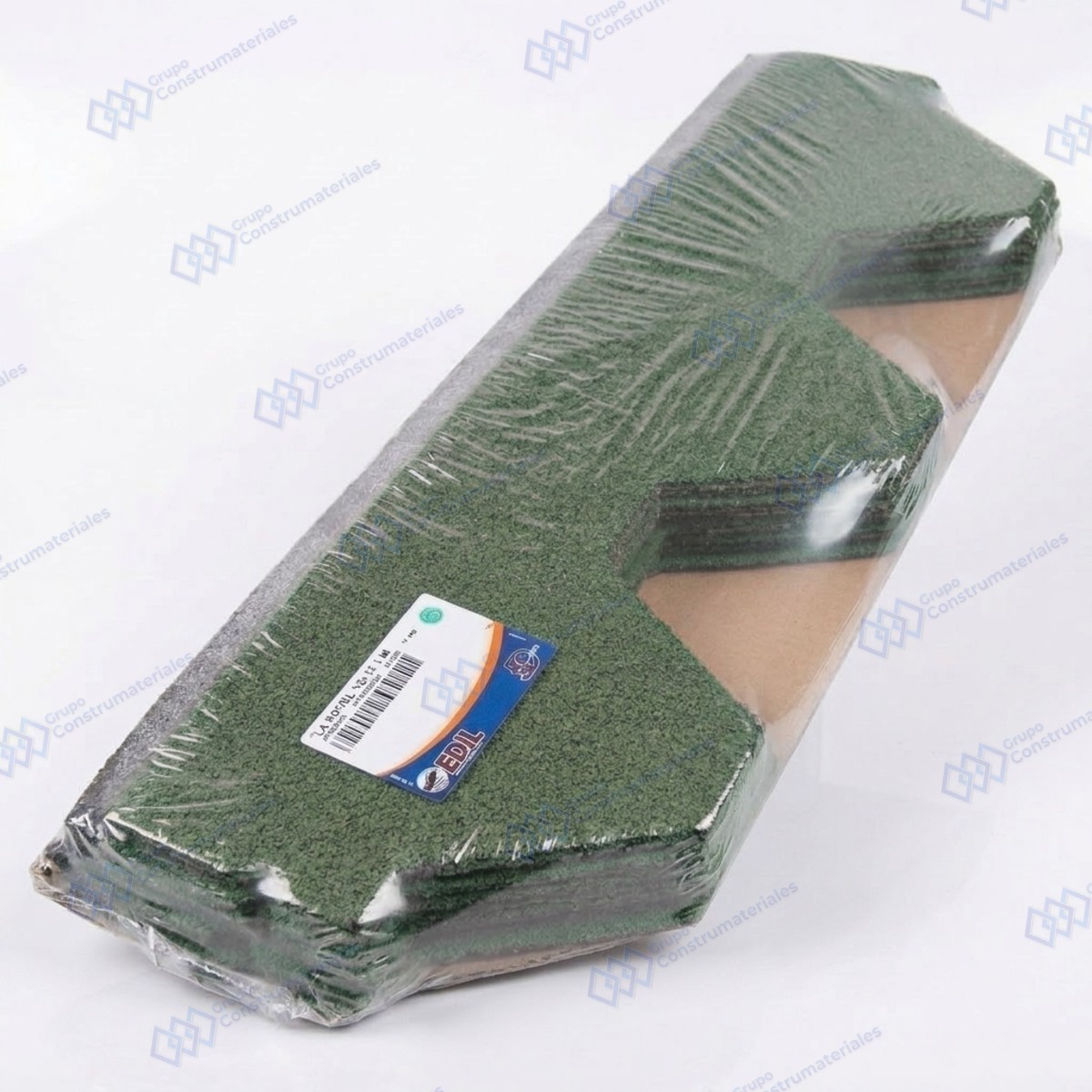 Teja Hexagonal Verde 3Mm Paquete Edil