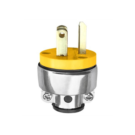 Enchufe con Tierra Vinil Metal 125V 15Amp