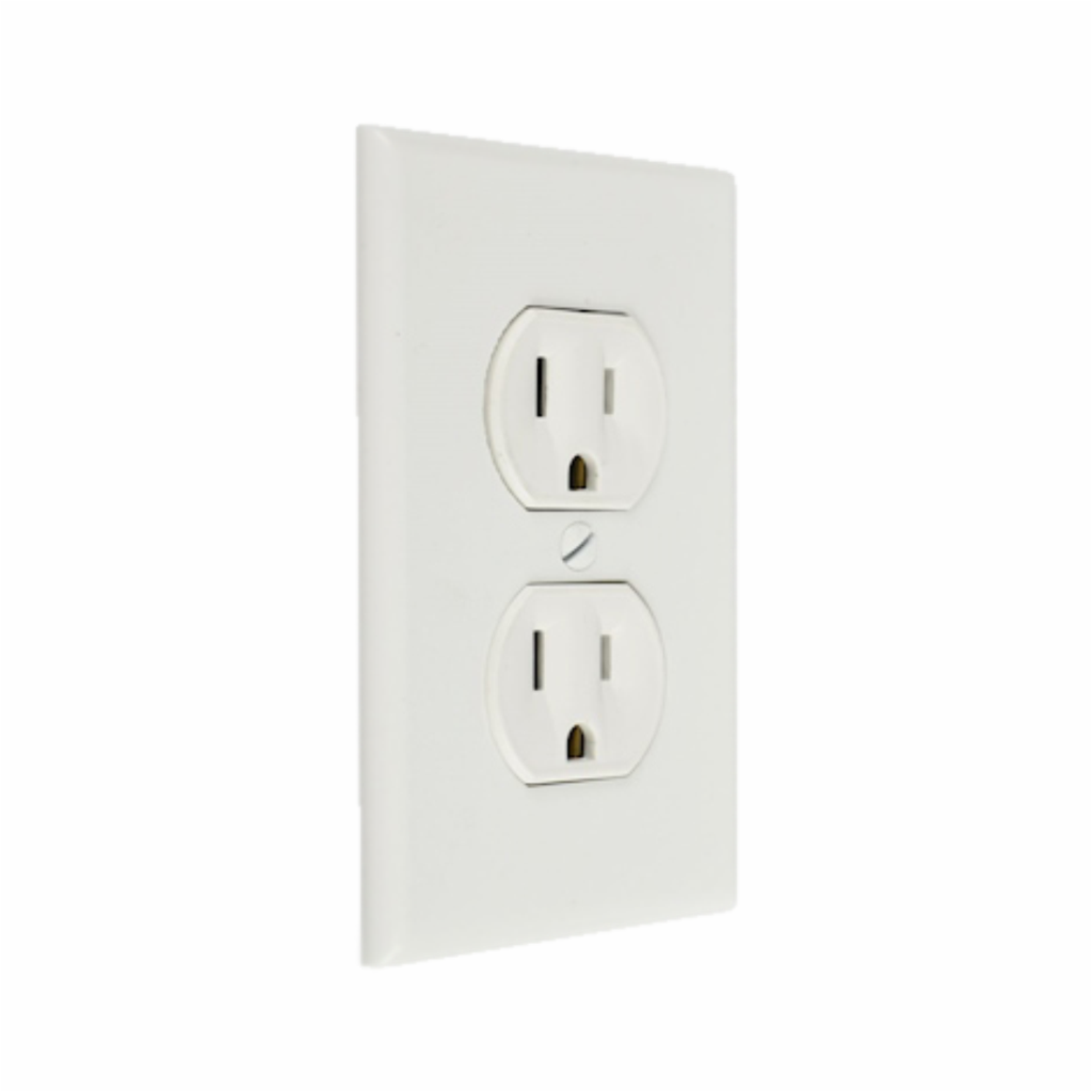 Toma Doble con Tapa Blanca Classic Lux