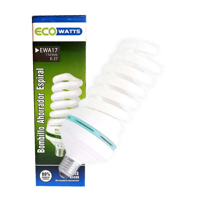Ecowatts Bombillo Ahorrador E27 110V 75W Luz de Dia