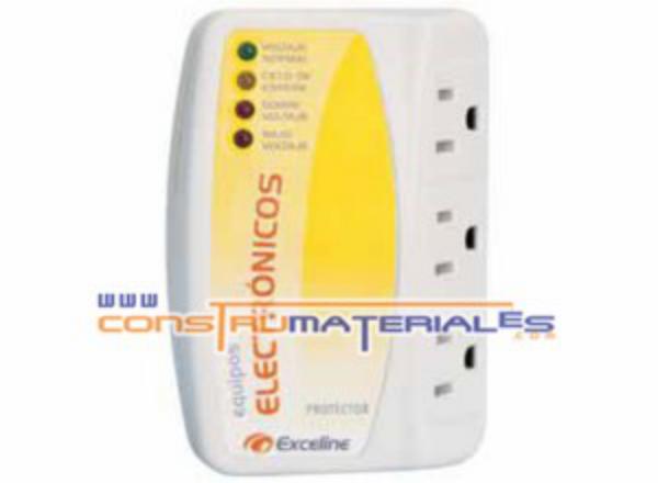 Protector para Equipos Electronicos 3 Tomas 120V Exceline
