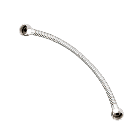 Canilla de Acero Flexible Lavamanos 1/2" X 1/2" 40Cm Covalca