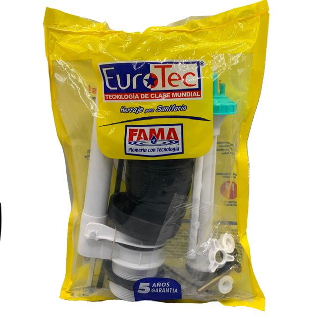 Herraje Completo Eurotec Altura 10" Salida 2" Palanca Cromada