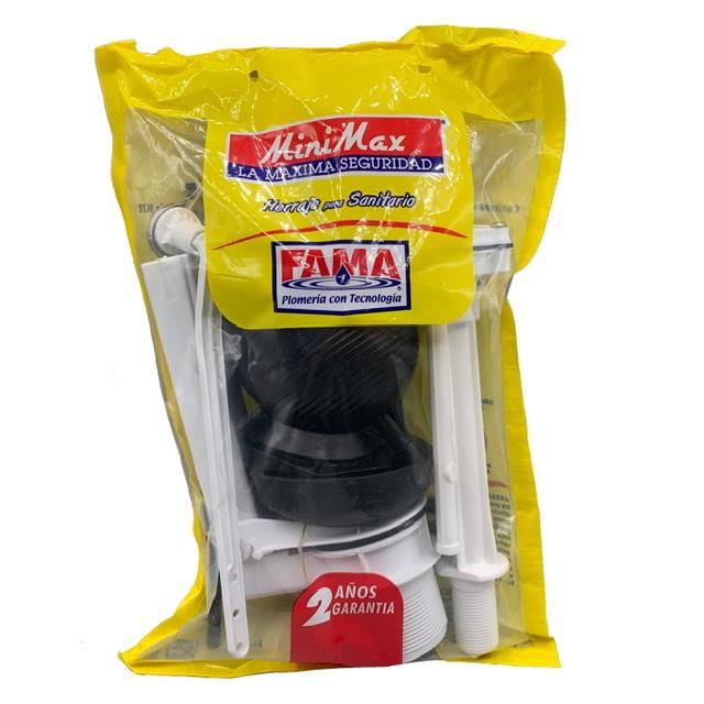 Herraje Completo Mini Max Altura 8" Salida 2" Palanca Cromada