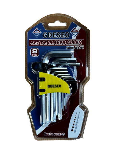 Juego de Llave Allen Hexagonal 9 Pzs Gdeseo