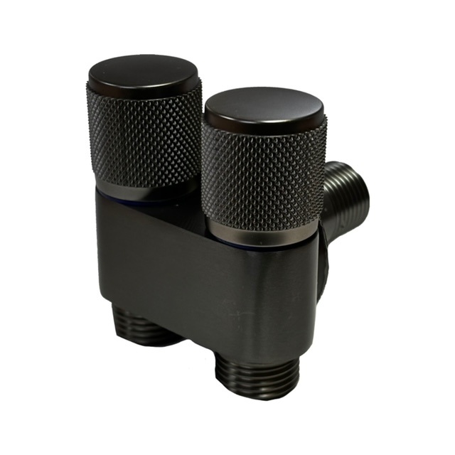 Llave de Arresto Doble Salida 1/2" X 1/2" Acero Inox Faguax