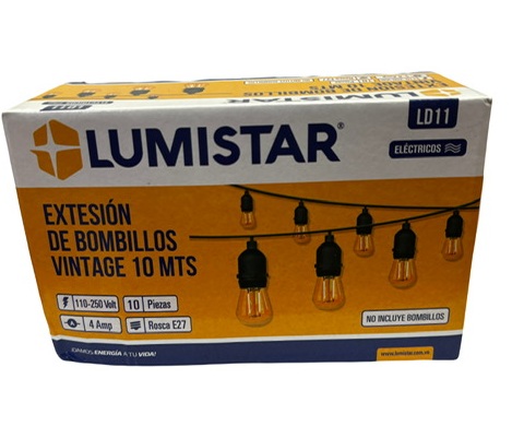 Extension de Bombillos Vintage 10Ml para 10 Bombillos Lumistar