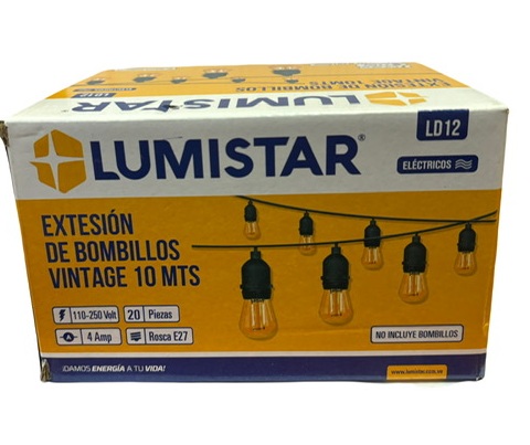 Extension de Bombillos Vintage 10Ml para 20 Bombillos Lumistar