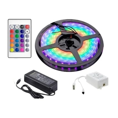 Cinta Led con Adhesivo 5Mts 12W/T 12V Rgb Multicolor