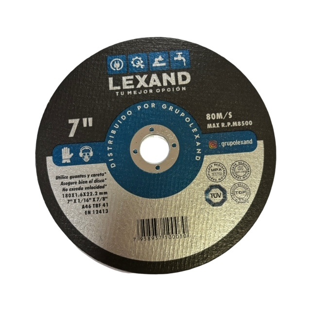 Disco de Corte Ultrafino 7" X 7/8 Lexand