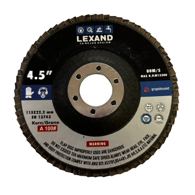 Disco Acabado Flap 4-1/2 G100 Lexand