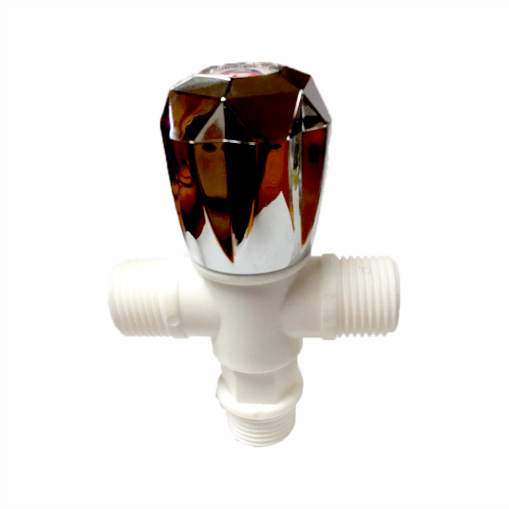 Llave de Arresto Doble Tipo T Pvc Rosca