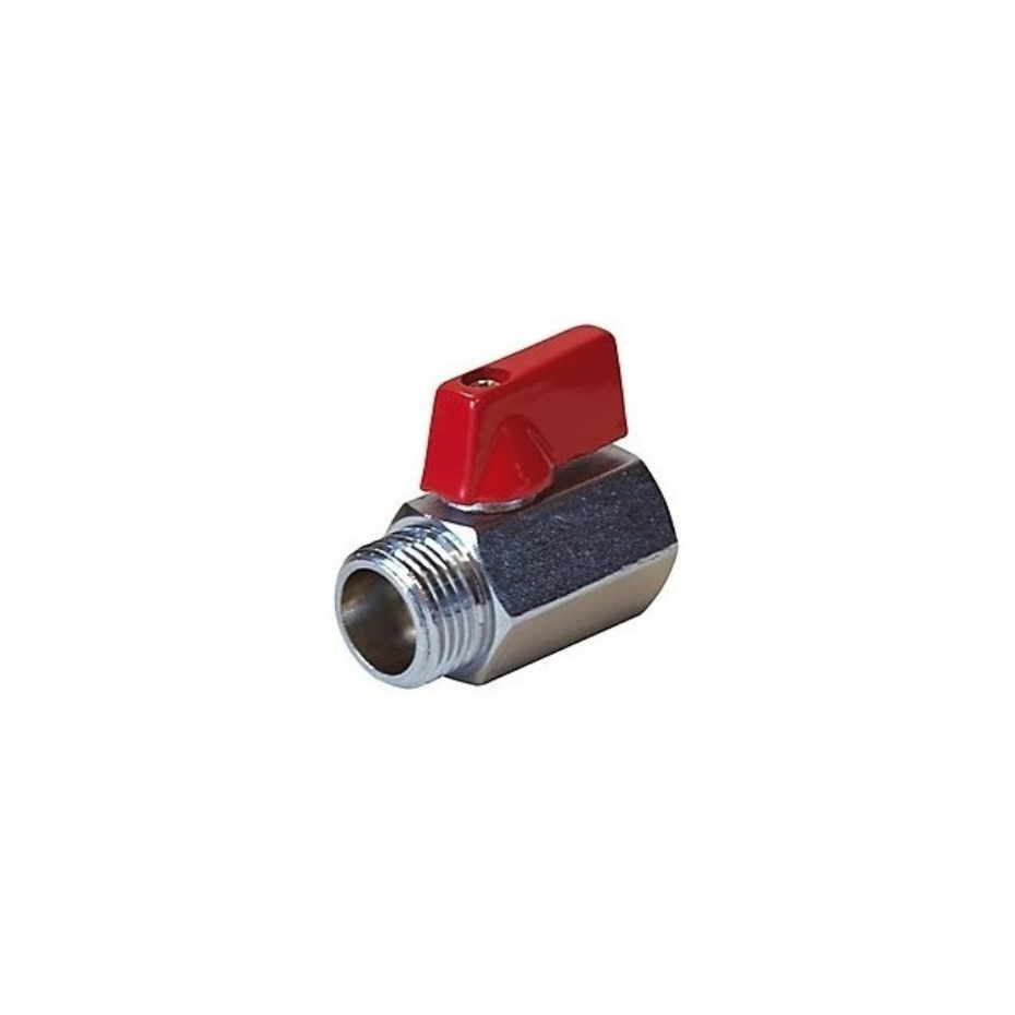 Llave Arresto Mini Acabado Pulido 1/2" de Rosca