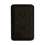 Toma Soble + Usb Deluxe Negro Classic Lux