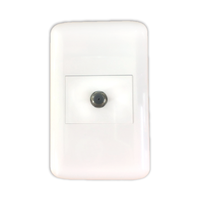Toma Coaxial Tv Deluxe Blanco Classic Lux