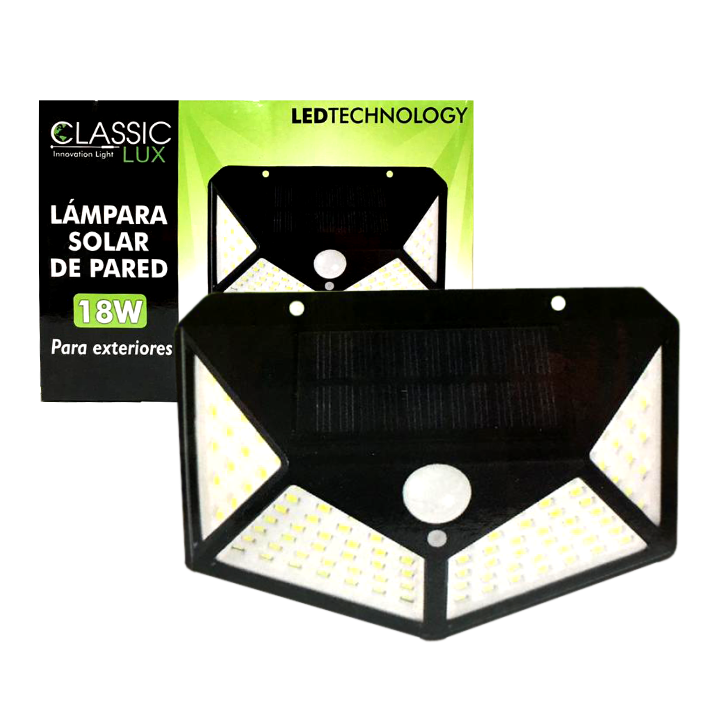 Lampara Solar de Pared 18W para Exteriores