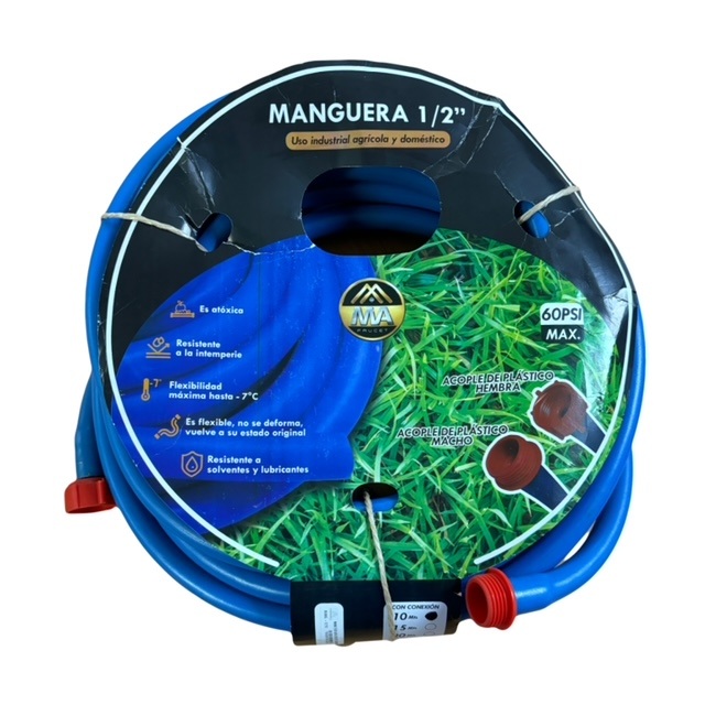 Manguera Flexible para Jardin Azul 1/2" X 10 Mts Ma