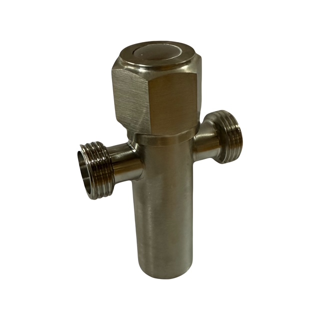 Llave de Arresto 1Entrada2salidas 1/2"X1/2"X1/2"Satin