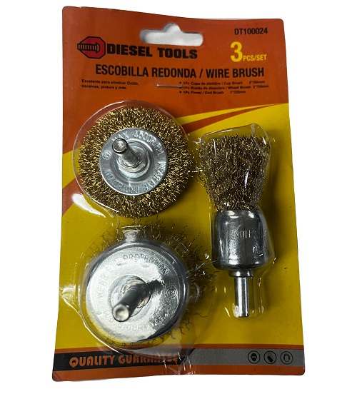 Cepillo Copa Brocha para Taladro 3 Pzs Q7