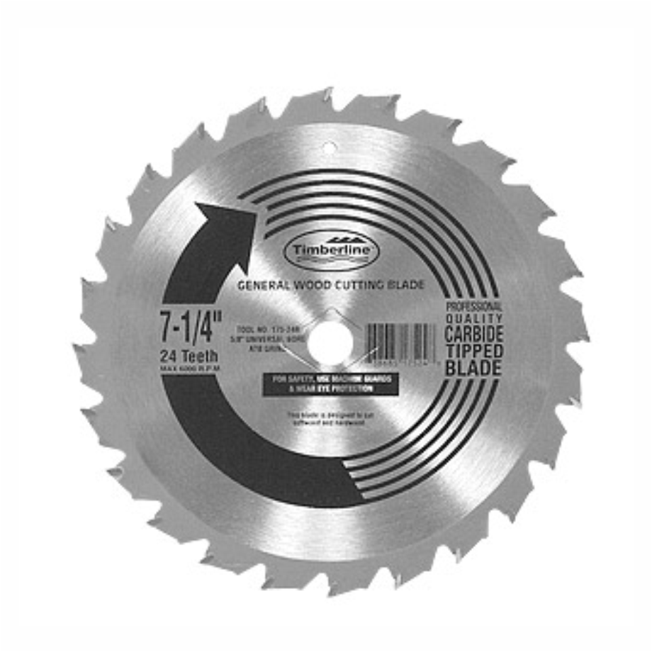 Disco para Sierra 7 1/4" X 5/8" 24 Dientes de Widia Timberline