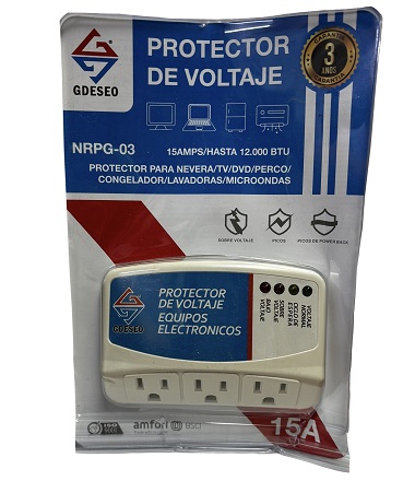 Protector de Voltaje Equipos Electronicos 120V 15A Gdeseo