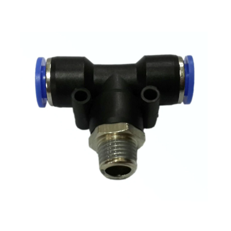 Tee Manguera Prestolook Macho Npt 1/4 X 1/4