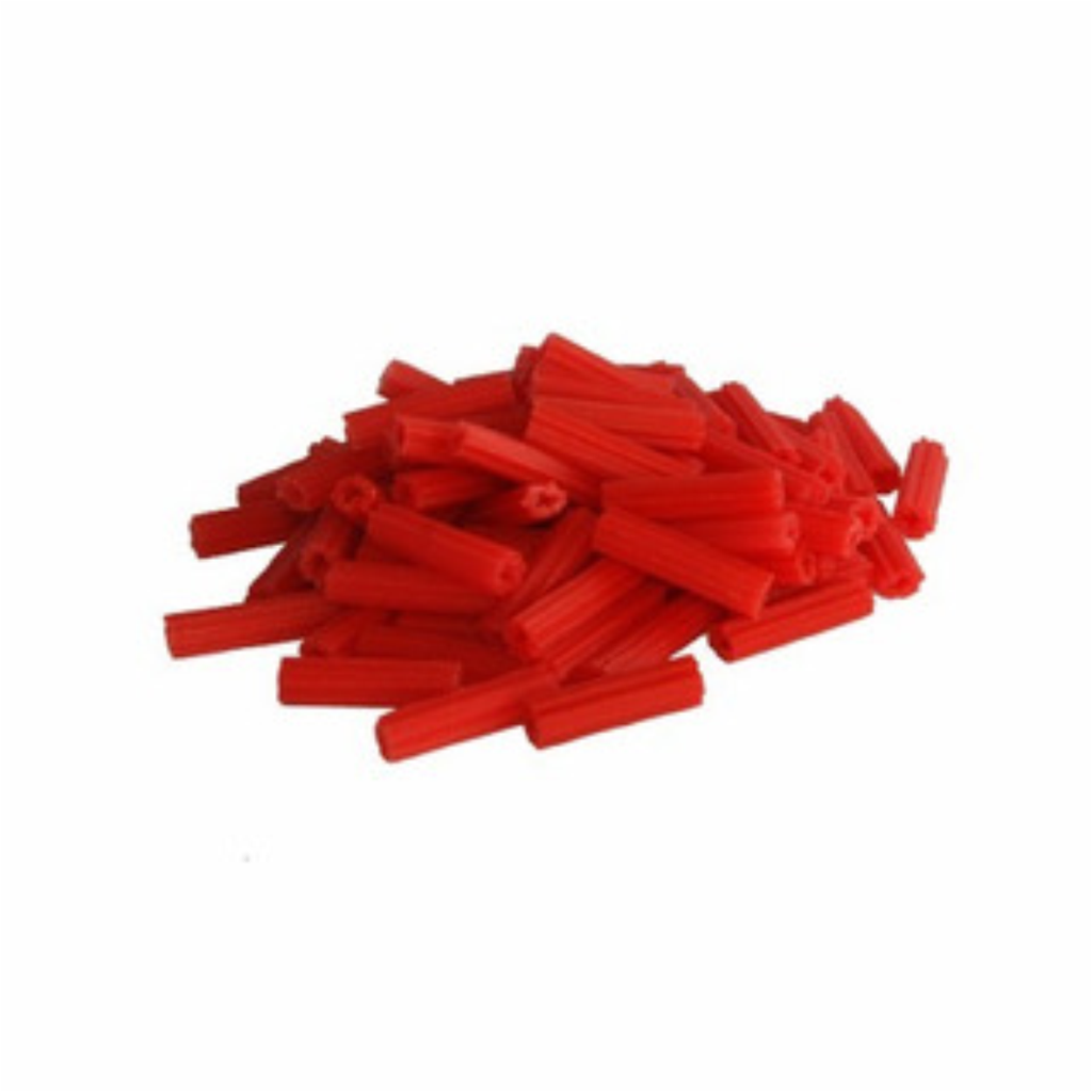 Ramplug Plast Estriado 7/32" Rojo X U