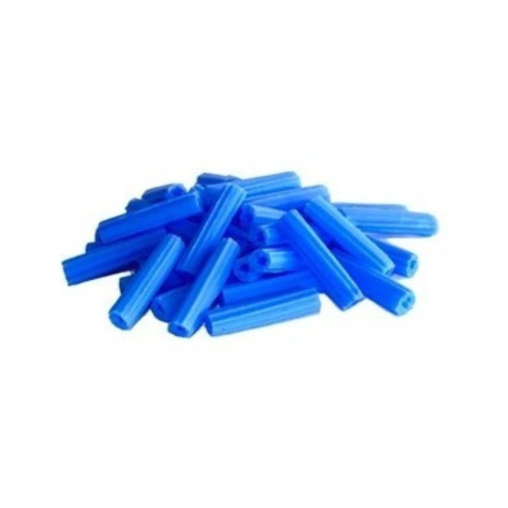 Ramplug Plast Estriado 5/16" Azul X Und