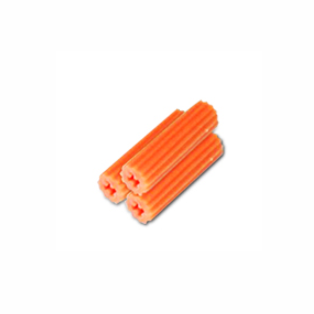 Ramplug Plast Estriado 3/8" Naranja X U