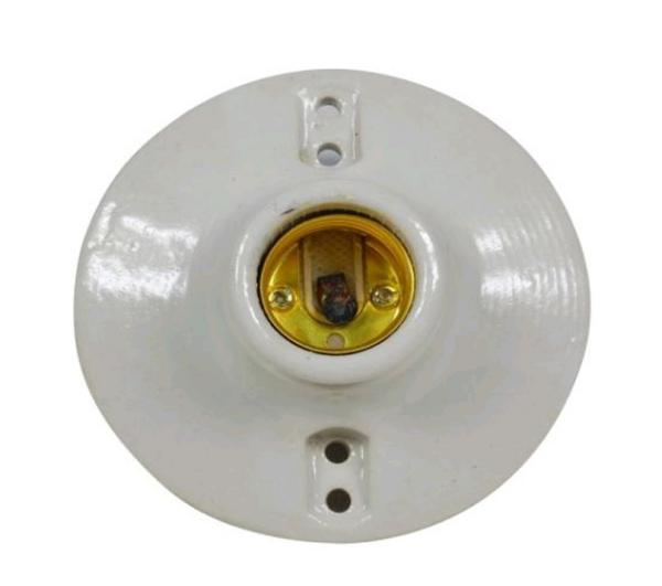 Receptaculo Porcelana Blanco 4" E-27 Generico
